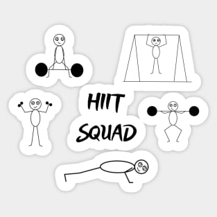 HIIT Squad Circuit Training Sly the Stick Guy Sticker